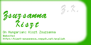 zsuzsanna kiszt business card